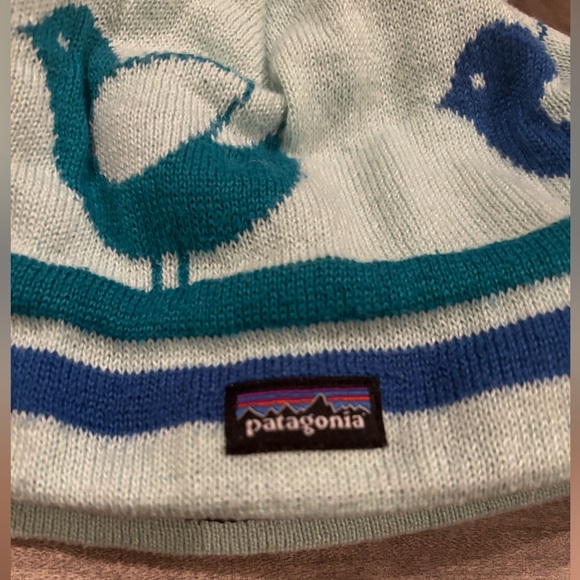 Patagonia Bird Patterned Children’s Beanie Hat - Picture 2 of 6